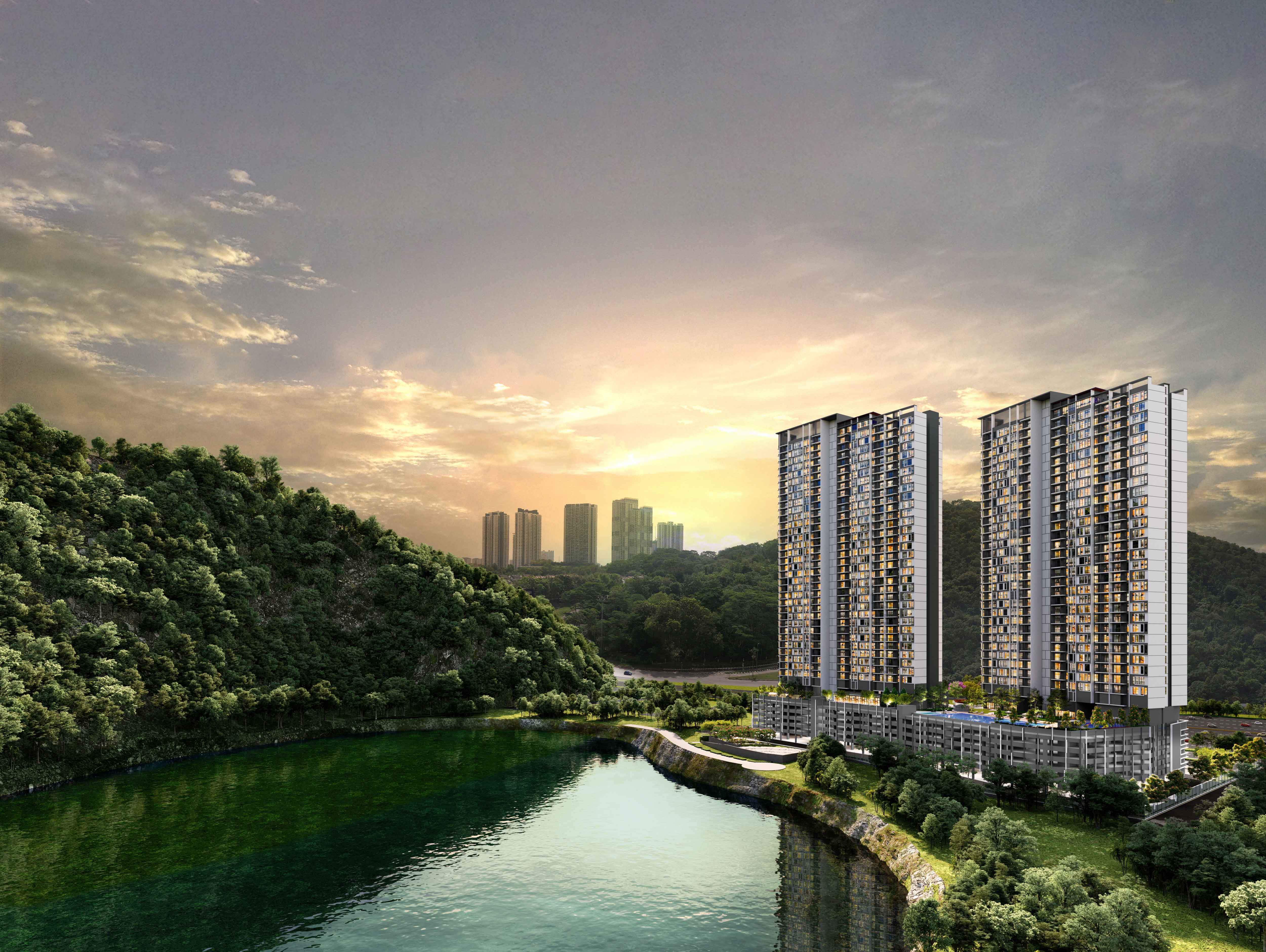 ForestHill Residences twin towers in Damansara Perdana, artist's impression